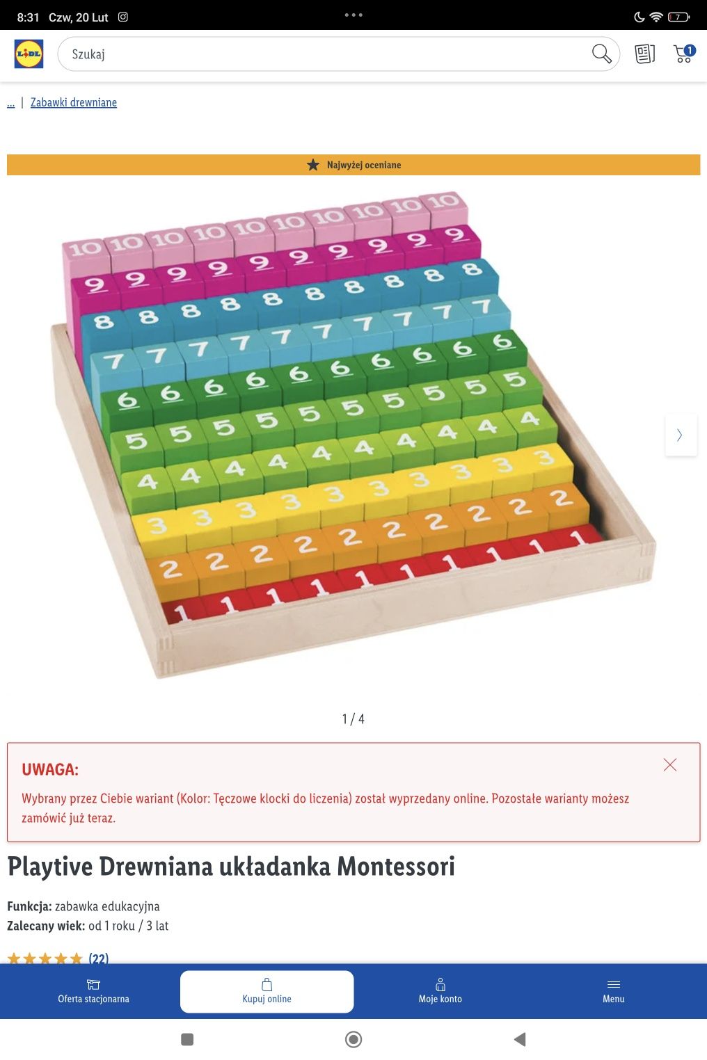 Drewniane klocki tęczowe schody w stylu montessori Play tive