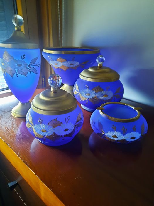 Conjunto loiça decorativa pintada a mão