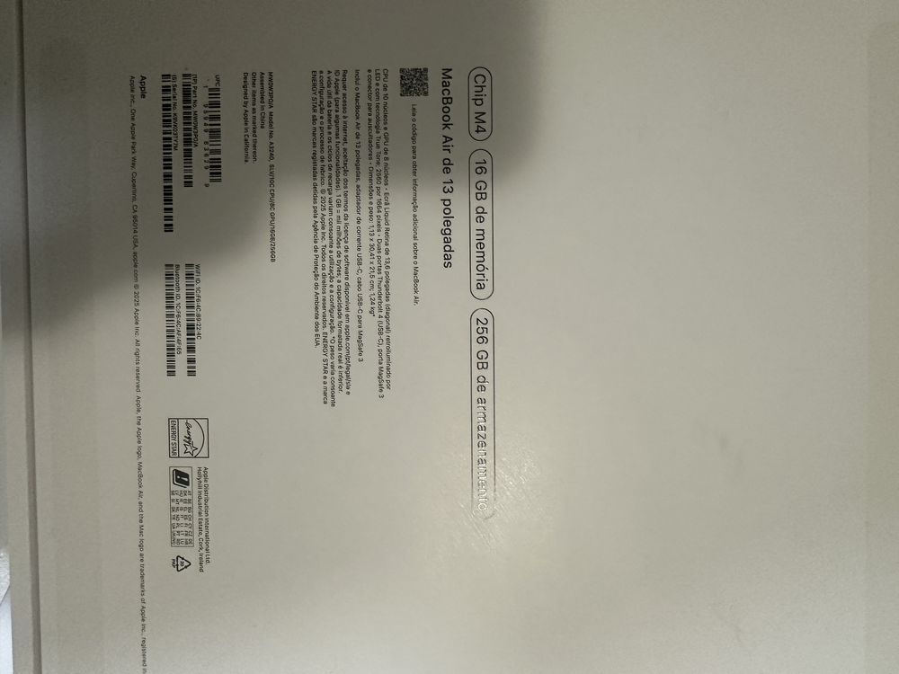 MacBook Air M4 2025 – 13,6” – 16GB RAM – 256GB SSD – Excelente Estado