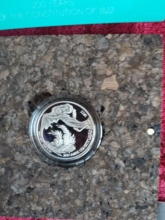 Moeda prata proof - 2,5€ "200 Anos da constituição' Portugal 2022