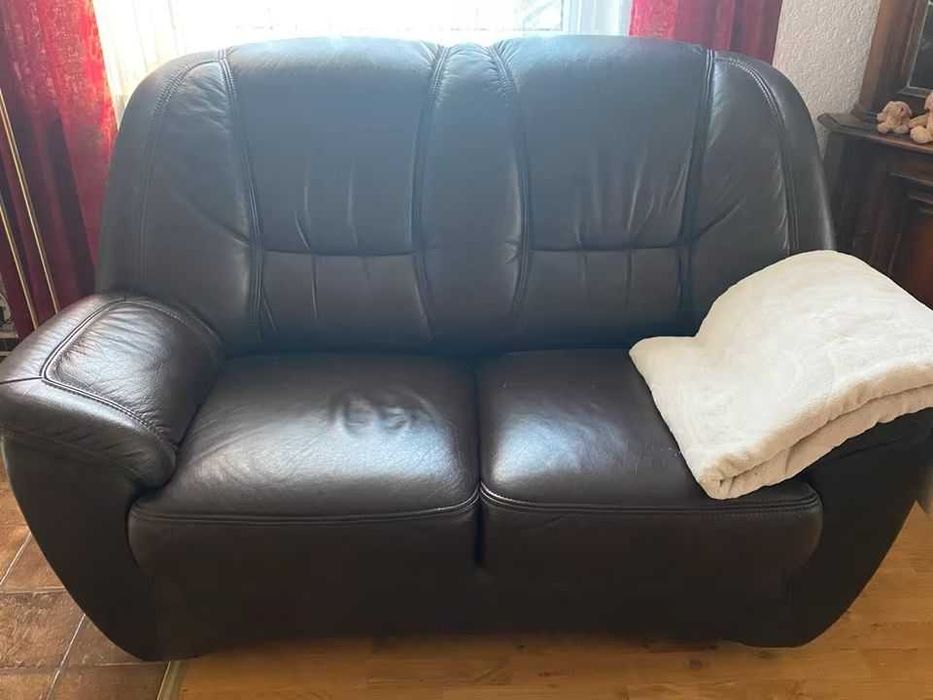 шкіряний диван двійка