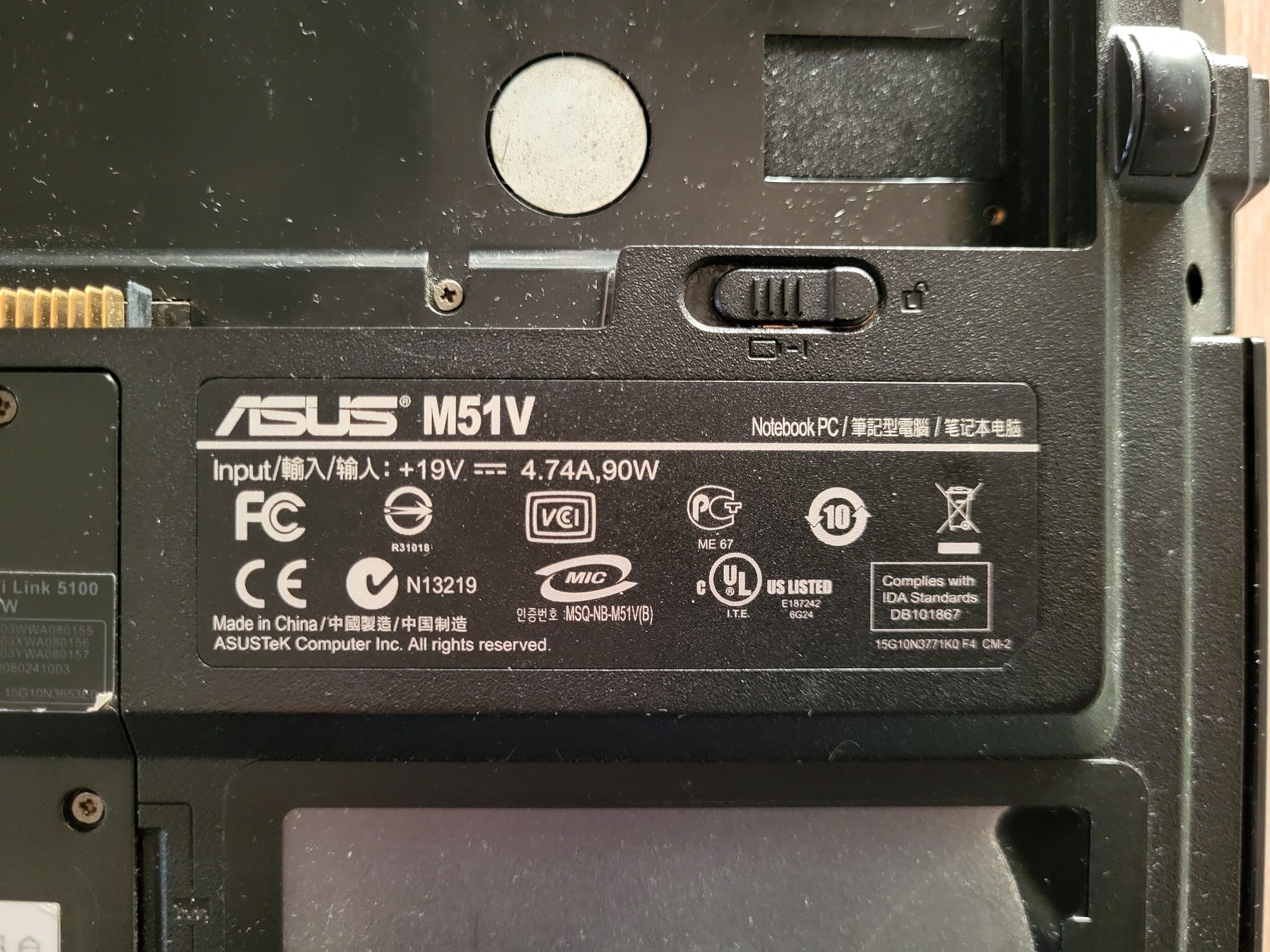 Notebook ASUS M51VR