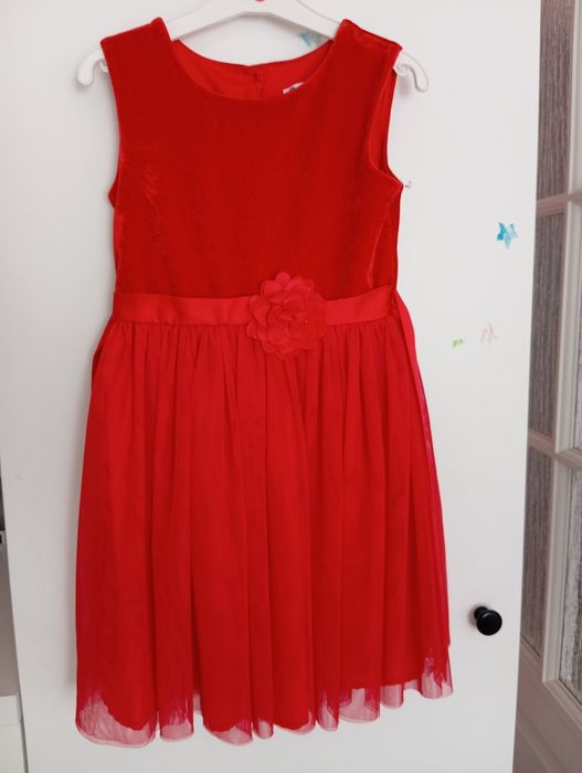 Sukienka pluszowo tiulowa