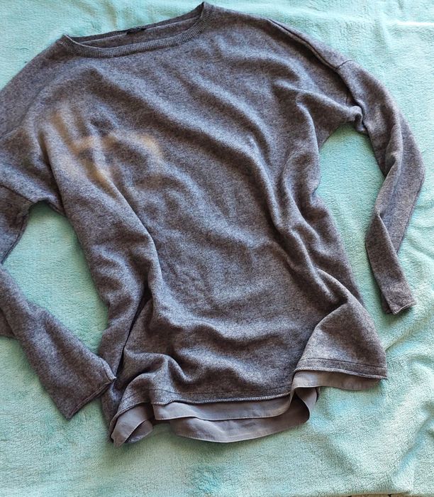 Gc fontana sweter szary wełniany z kaszmirem r.38