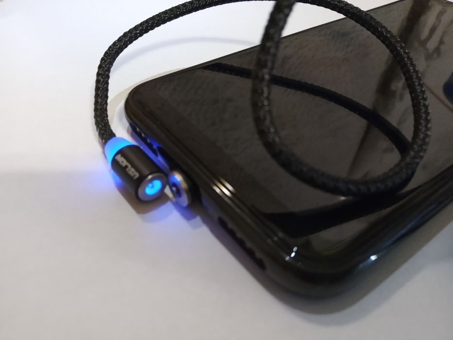 Магнитный мощный 3А USB кабель 1 метр microUSB Type-C Lightning