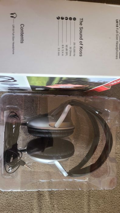 Навушники Koss UR18 Over-Ear дротові повнорозмірні складні 2,4м чистий
