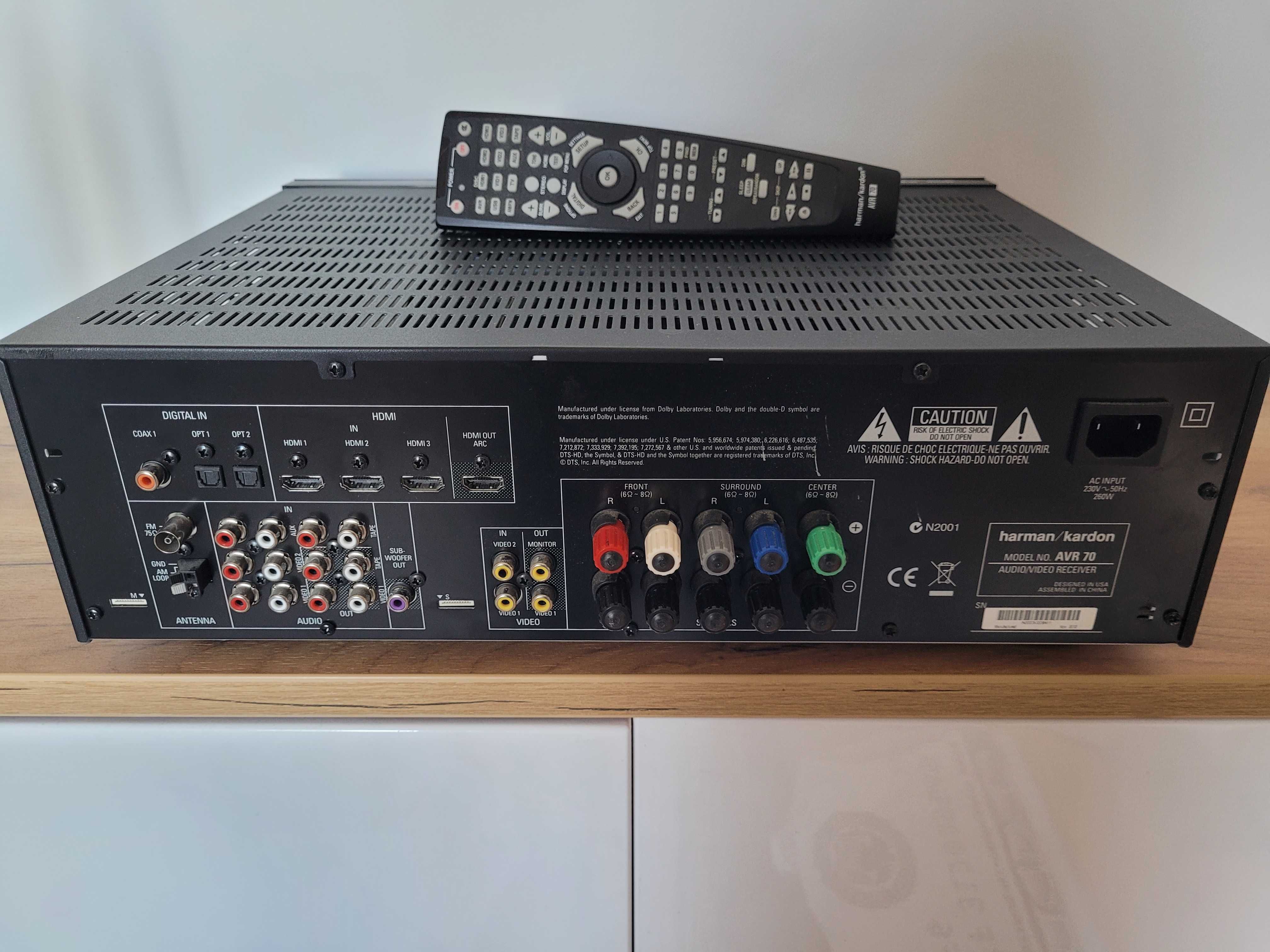 Amplituner Harman/Kardon AVR 70 + pilot + głośniki