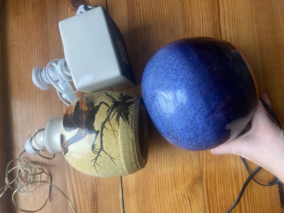 3 lampy ceramiczne kopuły ręczna robota cena za 3 sztuki