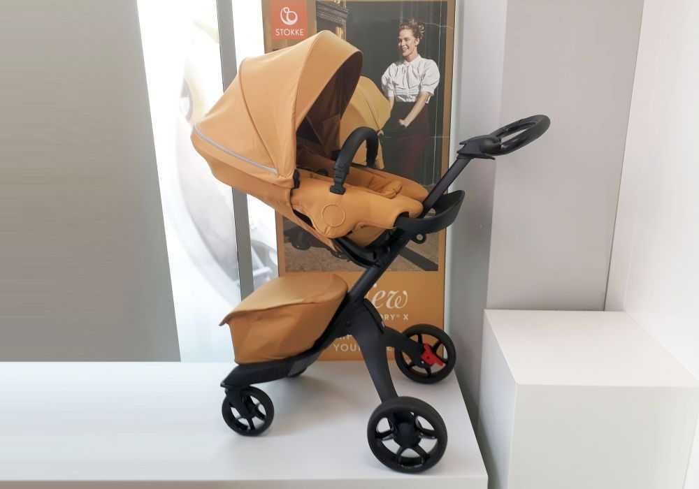 Stokke Xplory X 4w1 golden yellow / black melange - eksp