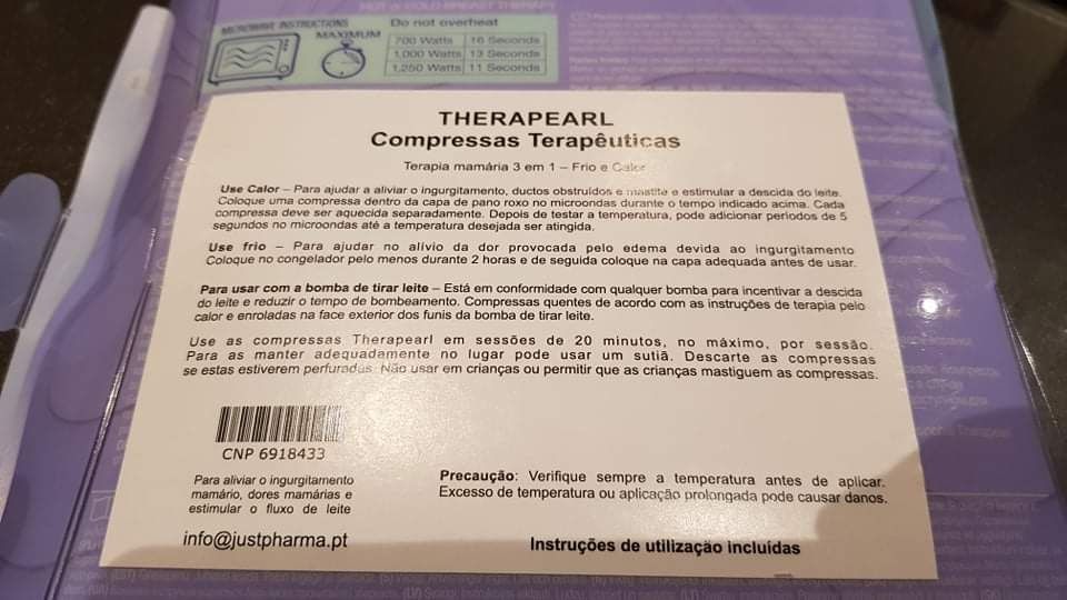 Compressas terapêuticas quente e frio da Lansinoh