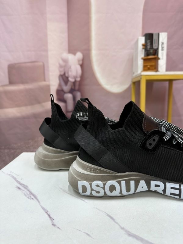 DSQUARED кроссовки мужские брендовые оригинал черные в сеточку
