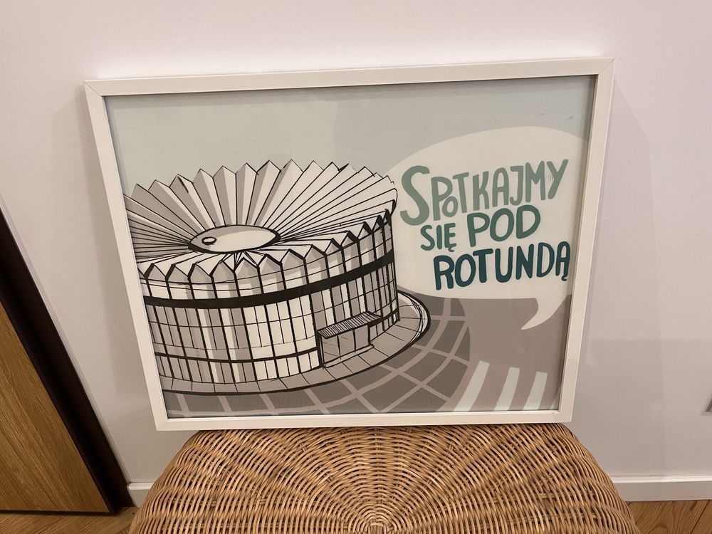 Plakat w ramce Warszawa Rotunda Spotkajmy się pod Rotundą