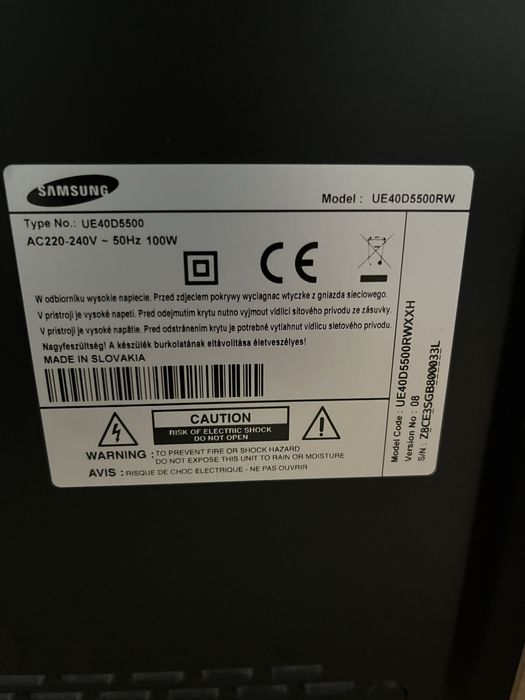 Telewizor Samsung UE40D5500RW 40″  - Pilot,Przewód zasilający ZA DARMO