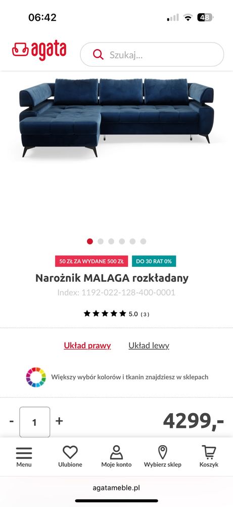 Narożnik agata meble malaga stan super