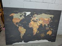 Mapa świata duża korkowa stan bdb