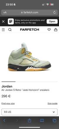 Jordan 5 jade Horizon novos