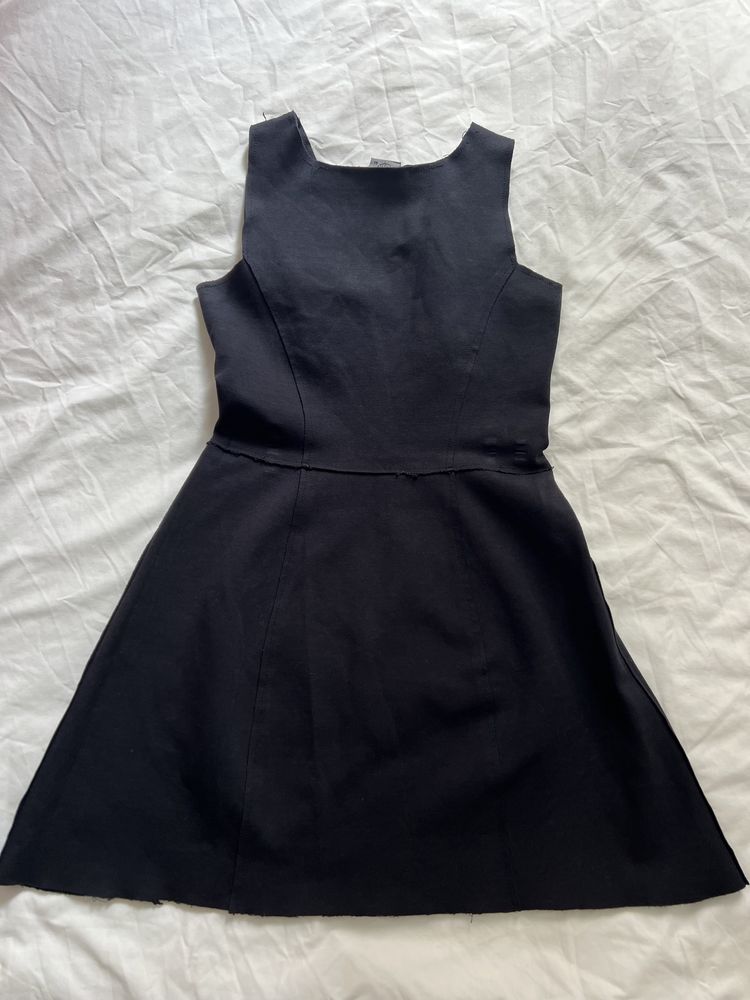 Mini vestido preto malha dupla