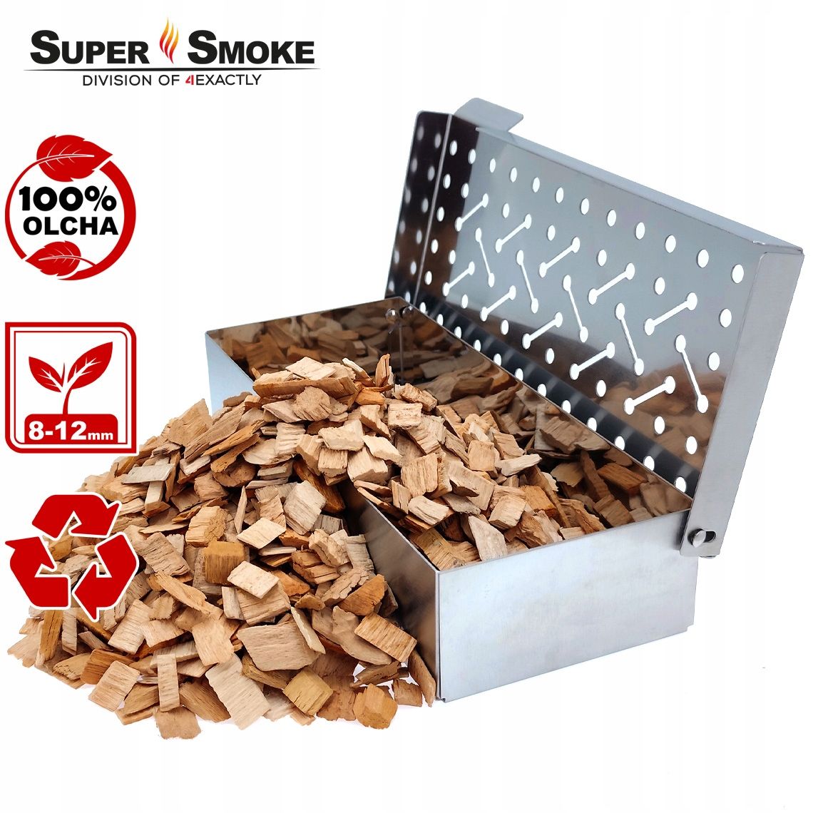 Zrębki Wędzarnicze Super Smoke OLCHA KL-13 (12-18mm) Extra Large 8L