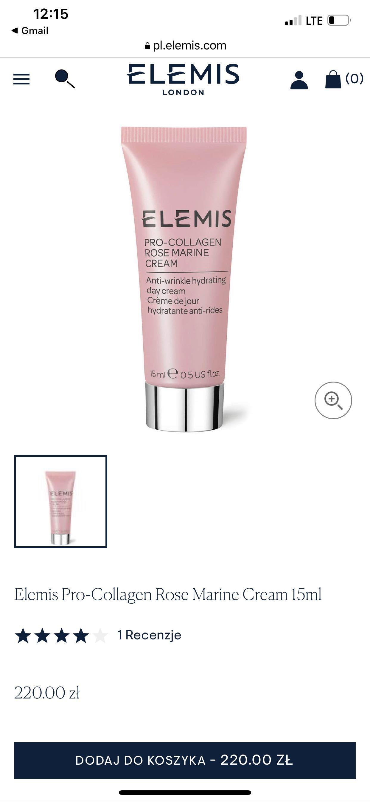 Elemis pro-collagen rose marine cream