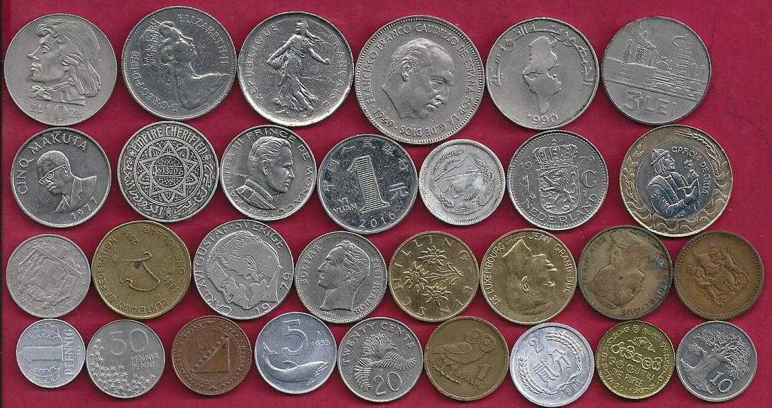 Lote 30   moedas mais de 25  Paises