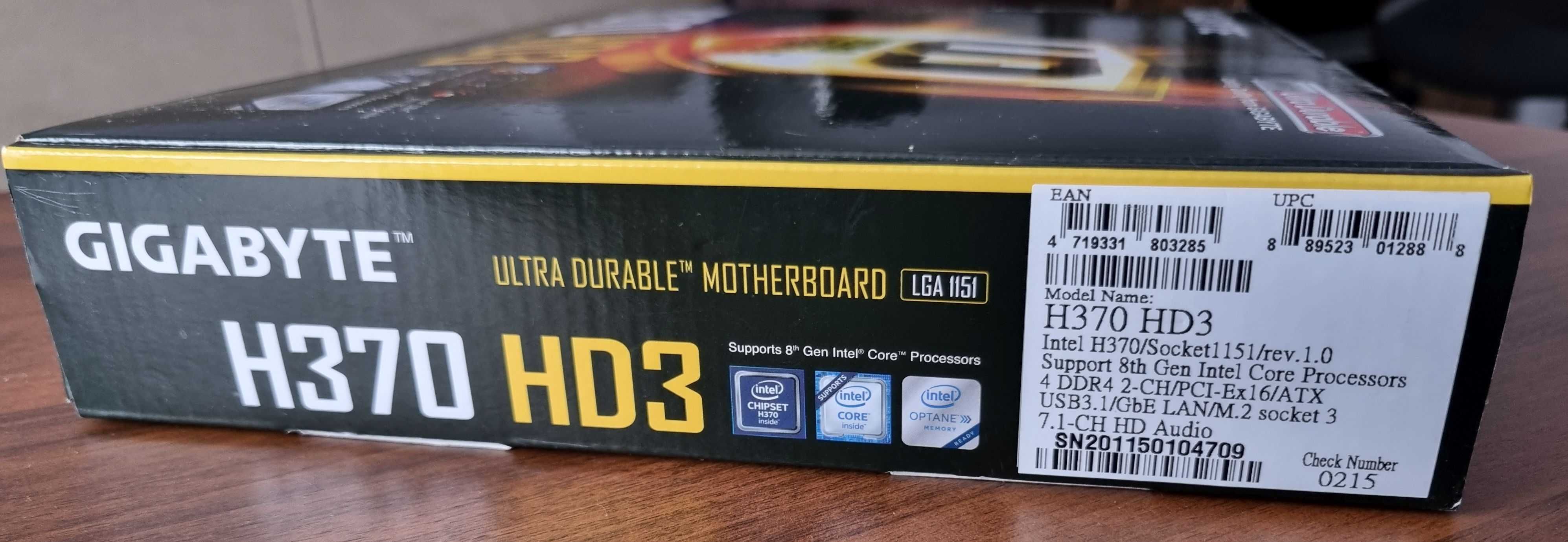 Gigabyte H370 HD3 + CPU i5-8500 + 16GB RAM DDR4