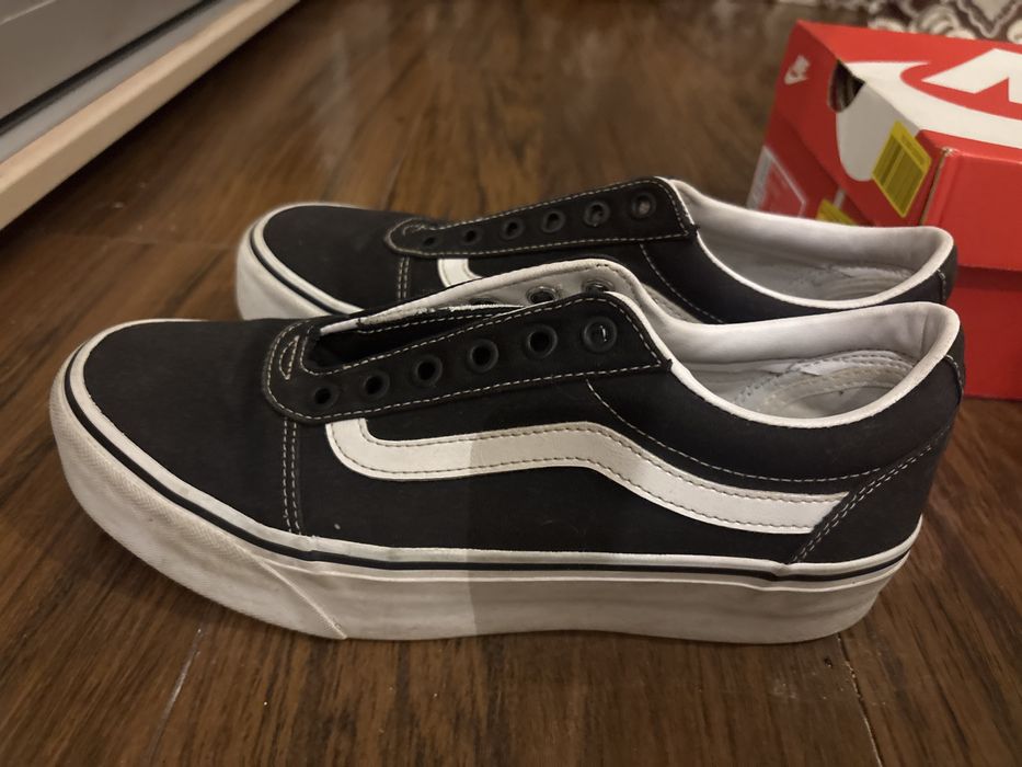 Vans кеды оригинальные без шнурков 41 размер 26,5 см