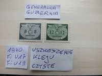 2szt. znaczki Fi U17,U19 GG 1940r. Niemcy Swastyka gapa czyste * PMW