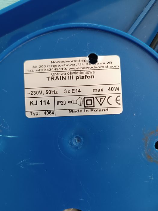 Żyrandol pociąg,kolejka dla dzieci.