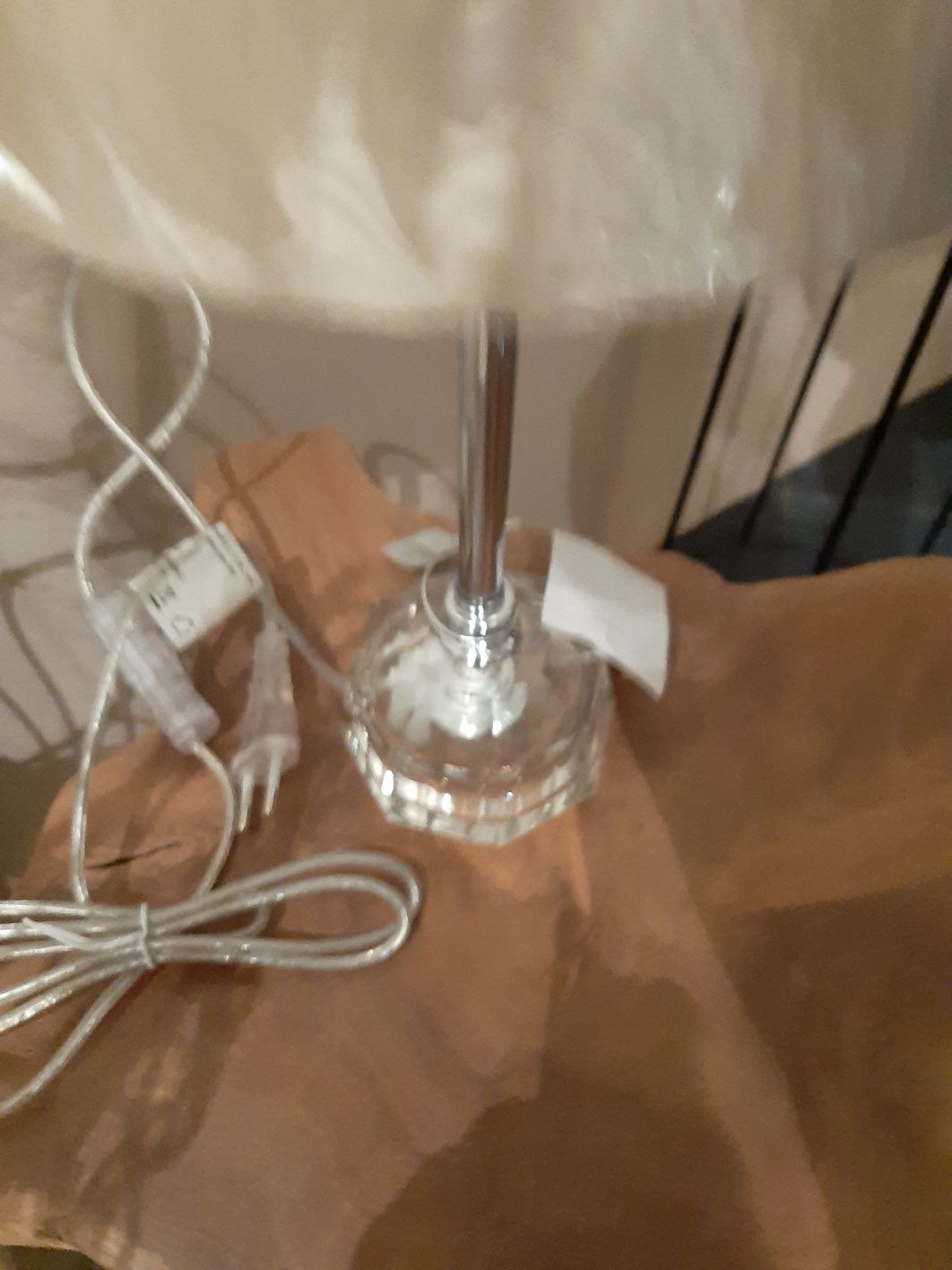 Lampa tkmaxx kolekcja home lampka 42cm sypialnia boho beż glamour tkma