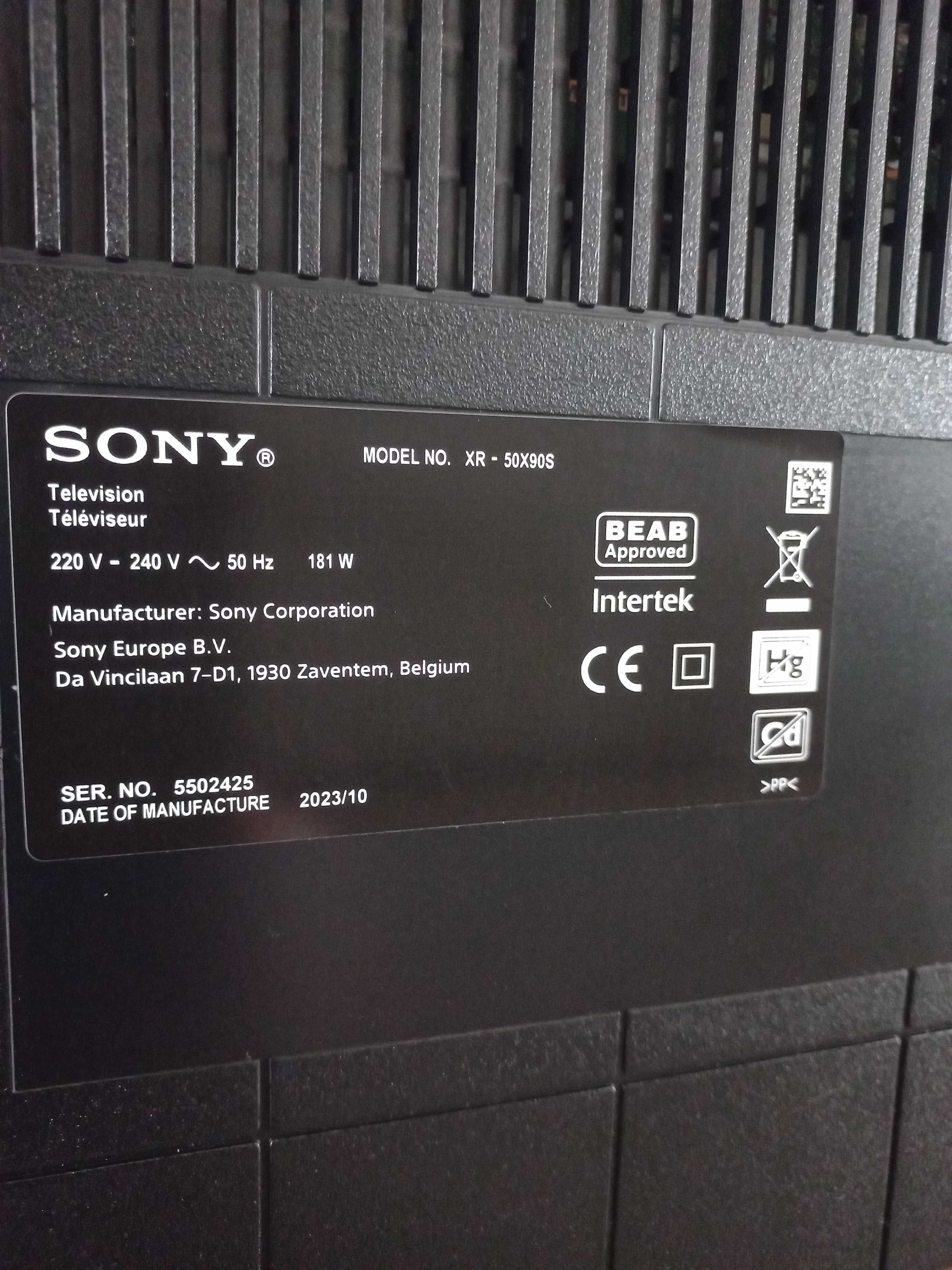 Nowy Sony XR-50X90S Uszkodzony Wysyłka
