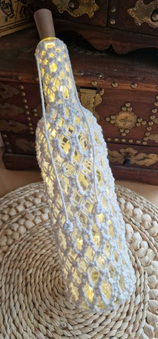 Lampion makrama pleciony boho