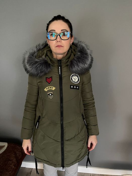 Puchowa militarna kurtka zimowa rozm.M