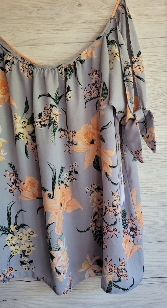 Śliczna zwiewna bluzka Dorothy Perkins M print kwiatowy