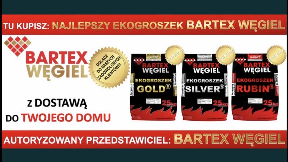 Ekogroszek Bartex Gold Silwer Rubin Grudzień Pelet