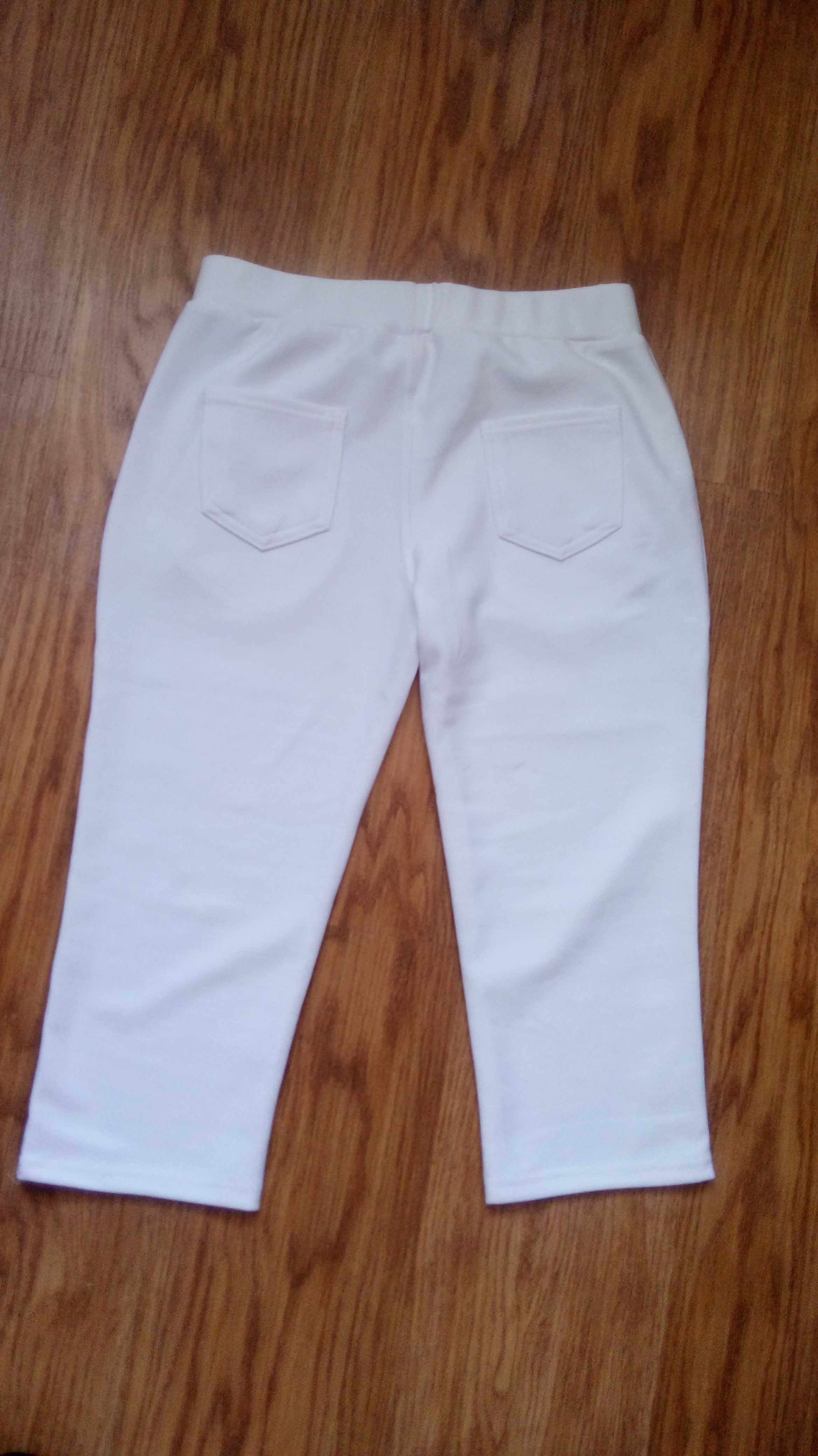 Spodnie białe roz XL
