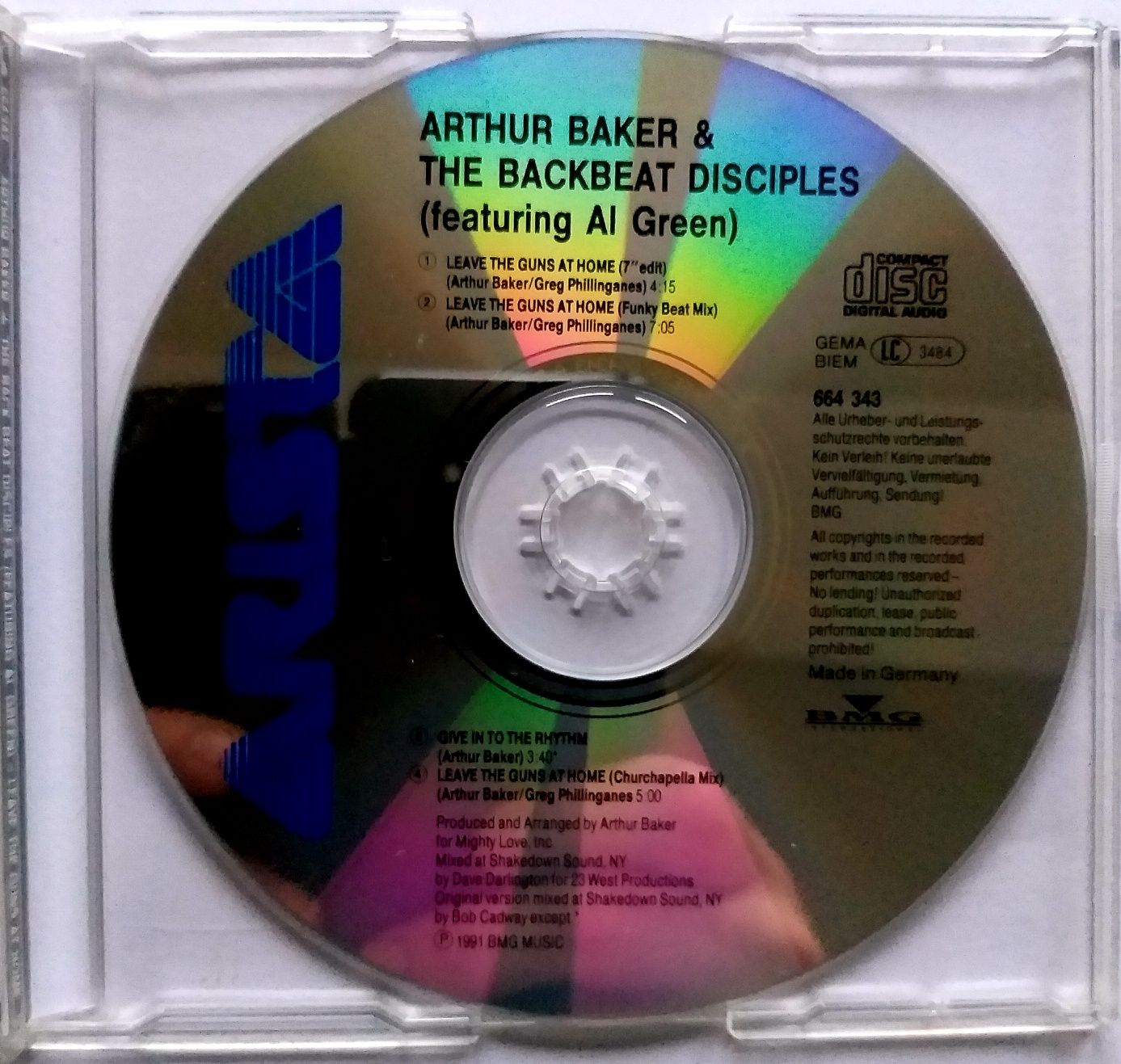 CDs Arhtur Baker & The Backbeat Disciples feat. Al Green 1991r