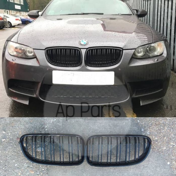 Bmw e92 e93 grelhas duplas preto brilhante