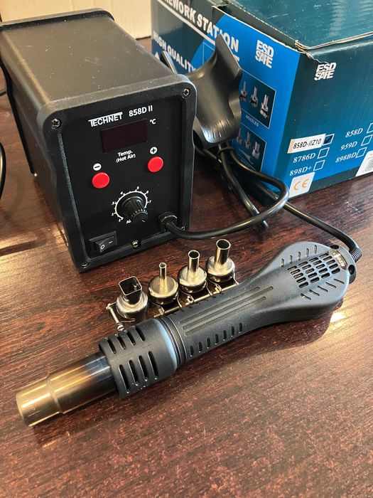 Spawarka plastiku Stacja lutownicza TECHNET 858D-ll z dyszami HOT-AIR