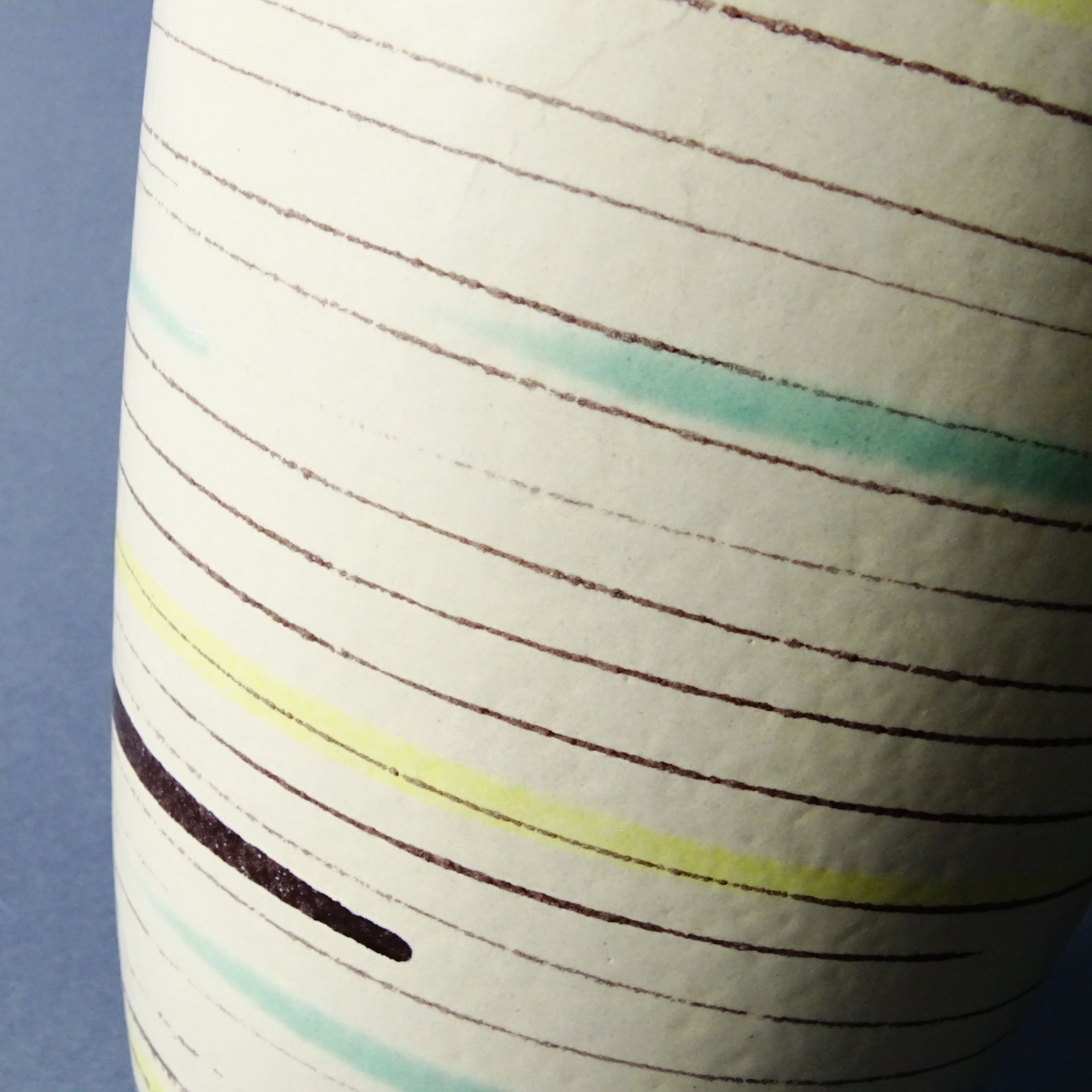 lata 50/60-te malowany wazon ceramiczny xl