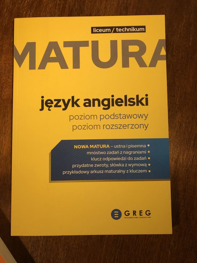 Matura język angielski ustny i pisemny jezyk polski pisemny Greg
