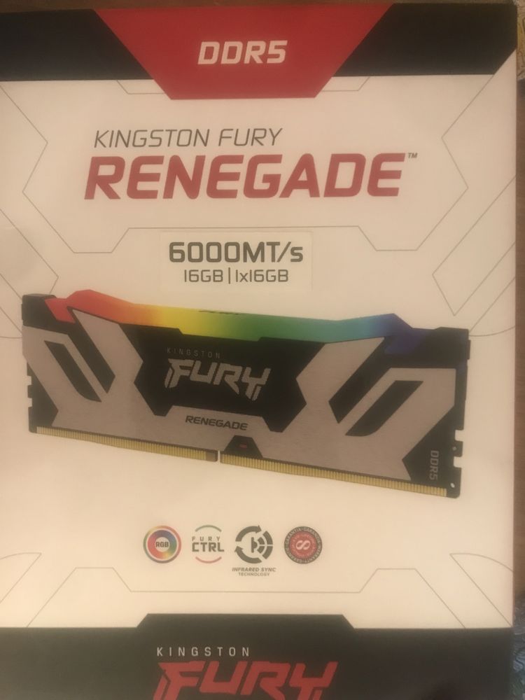 Ddr5 kingston fury renegade 6000 16gb