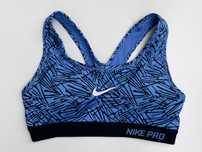 Biustonosz Nike Niebieski XS 34 Wzory Top Sportowy Stanik