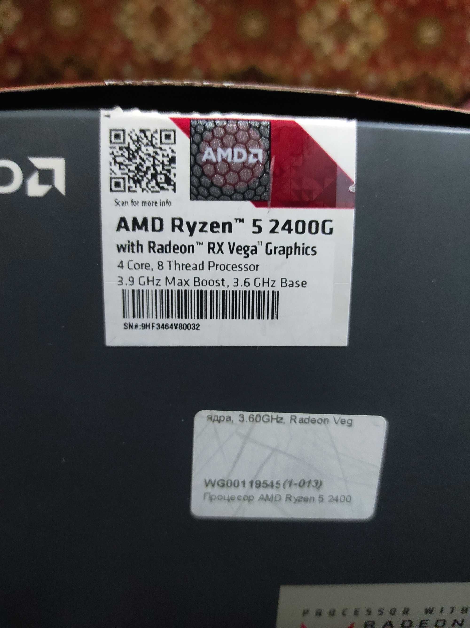 Amd Razen 5 2400g Vega Graphics