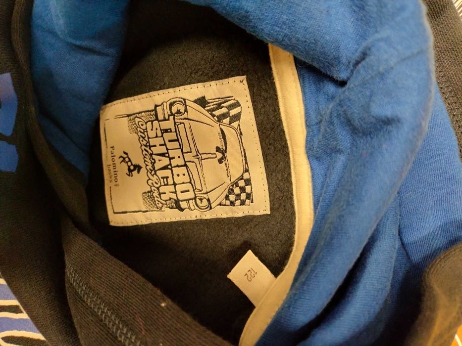 Granatowa bluza z kapturem dla chłopca Polomino, rozmiar 122 cm.