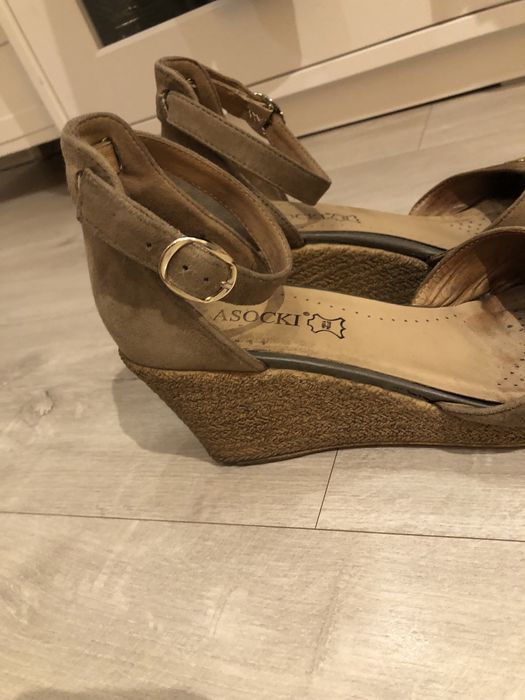 Buty skórzane espadryle Lasocki - 38