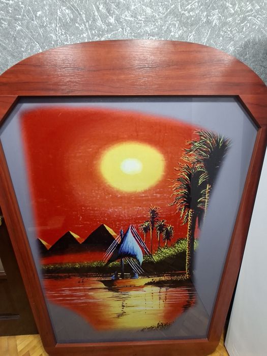 Продам Картину(стекло)облицованая деревом