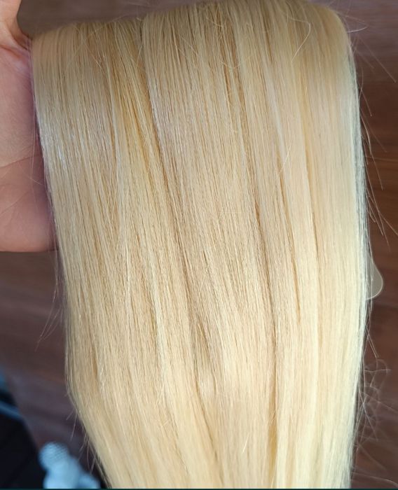 Włosy naturalne słowiańskie tape on 53cm-53gramy kolor jasny blond