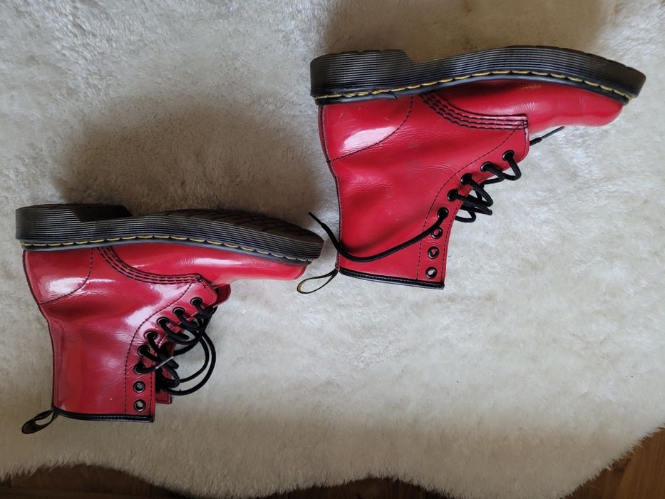 Dr Martens, martensy, czerwone glany rozmiar 36, skóra