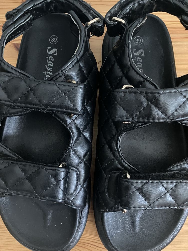 Sandaly damskie czarne Seaster roz.39
