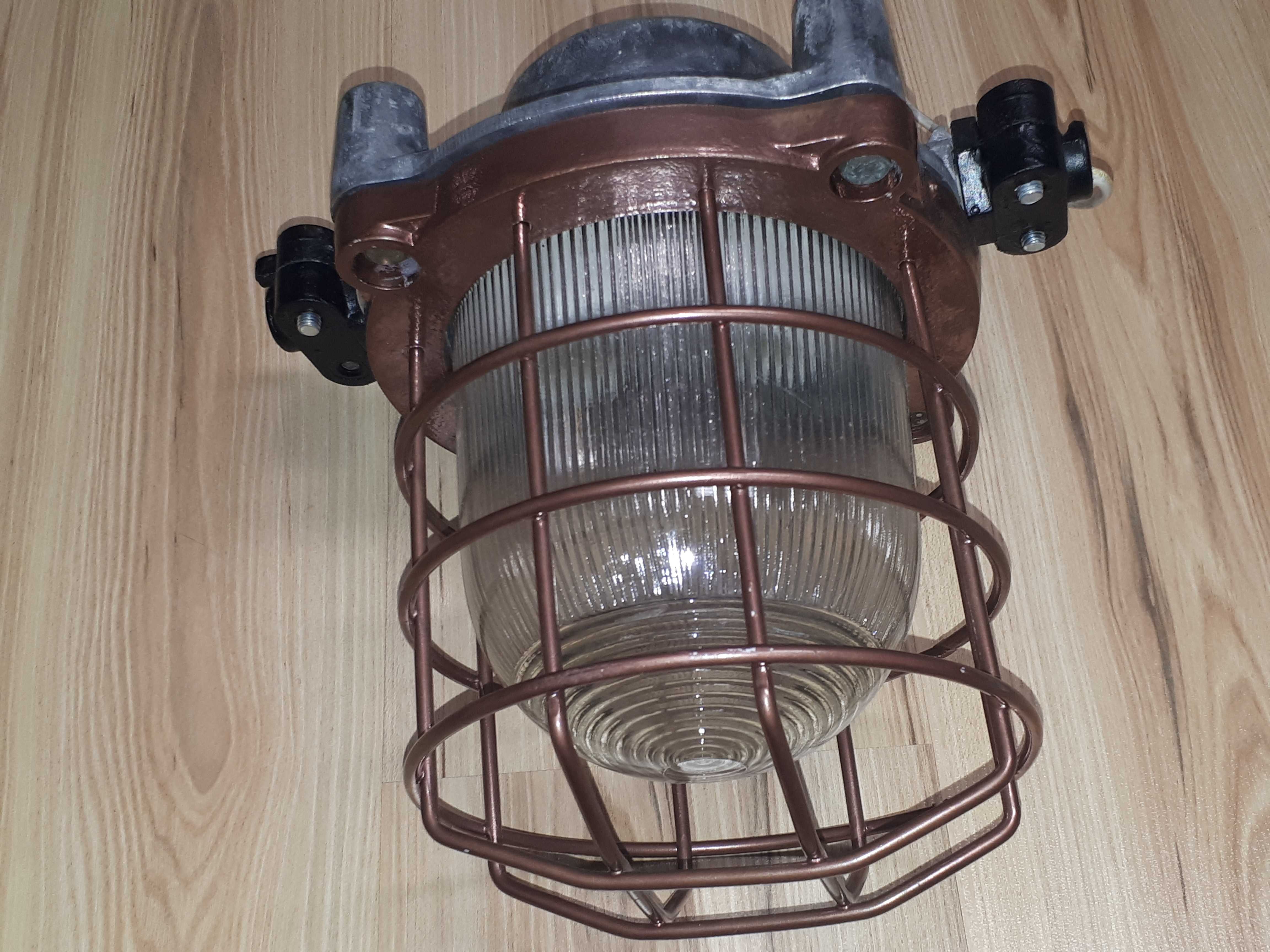 Piękna Lampa Oprawa Przemysłowa Loft PRL Po Renowacji